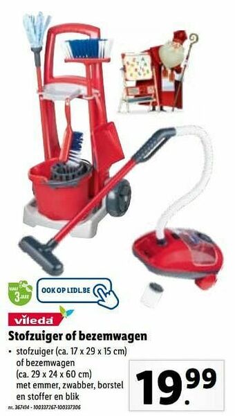 Lidl Vileda stofzuiger of bezemwagen aanbieding