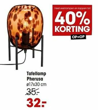 Kwantum Tafellamp pherusa aanbieding