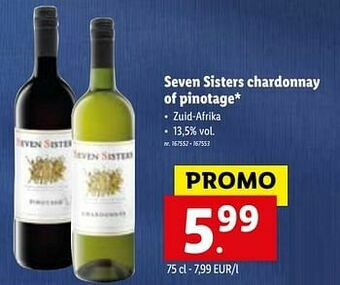 Seven sisters chardonnay of pinotage