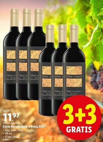 Lidl Corte aurelio nero d‘avola doc aanbieding