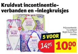 Kruidvat incontinentieverbanden en -inlegkruisjes aanbieding