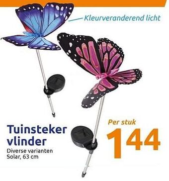 Action Tuinsteker vlinder aanbieding