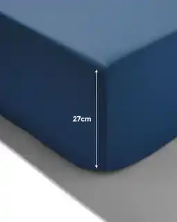 HEMA hoeslaken zacht katoen 80x200 blauw aanbieding