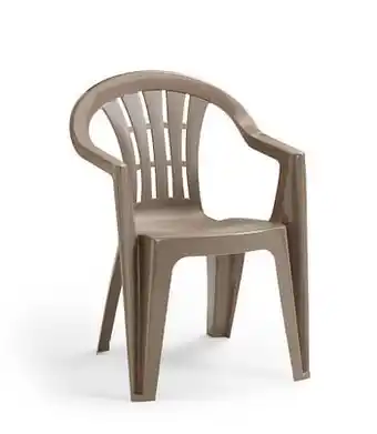 Brico Jardin chaise ’Cuba’ empilable cappuccino aanbieding