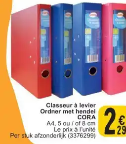 Cora Ordner met hendel aanbieding