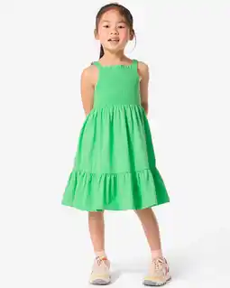 HEMA HEMA Kinderjurk Smock Bloemen Groen (groen) aanbieding