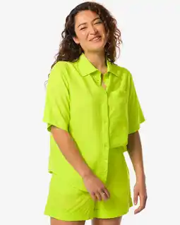 HEMA HEMA Dames Korte Broek Raiza Met Linnen Groen (groen) aanbieding