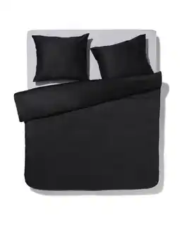 HEMA HEMA Dekbedovertrek Satijn 200x200/220 Zwart (zwart) aanbieding