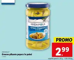 Lidl Groene pikante pepers in pekel aanbieding