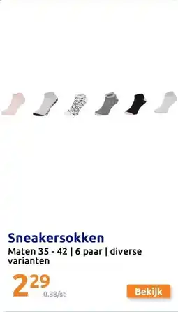 Action Sneakersokken aanbieding