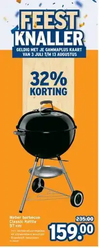 GAMMA Weber barbecue Classic Kettle 57 cm aanbieding
