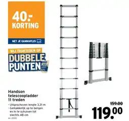 GAMMA Handson telescoopladder 11 treden aanbieding