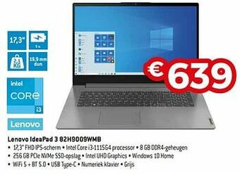 Exellent Lenovo ideapad 3 82h9009wmb aanbieding