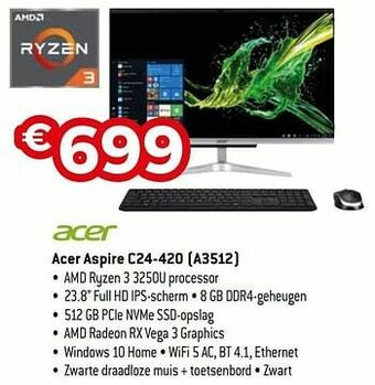 Exellent Acer aspire c24-420 a3512 aanbieding
