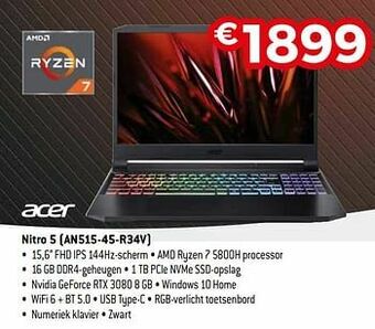 Exellent Acer nitro 5 an515-45-r34v aanbieding