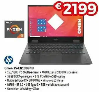 Exellent Hp omen 15-en1009nb aanbieding