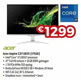Exellent Acer aspire c27-1655 i7516 aanbieding
