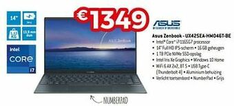 Exellent Asus zenbook - ux425ea-hm046t-be aanbieding
