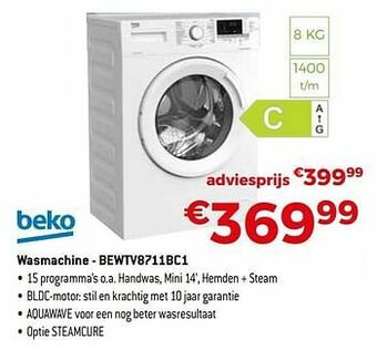 Beko wasmachine - bewtv8711bc1