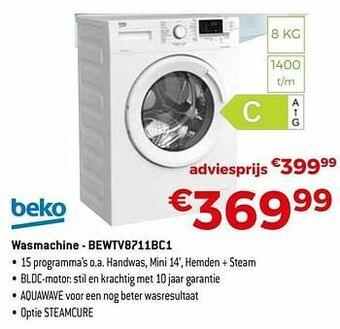 Exellent Beko wasmachine - bewtv8711bc1 aanbieding