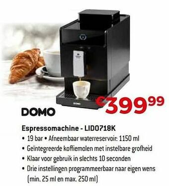 Domo elektro espressomachine - lido718k