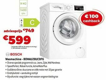 Exellent Bosch wasmachine - bowau28uc0fg aanbieding