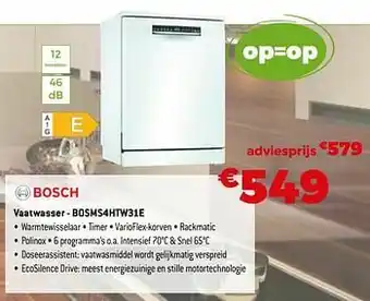 Exellent Bosch vaatwasser - bosms4htw31e aanbieding
