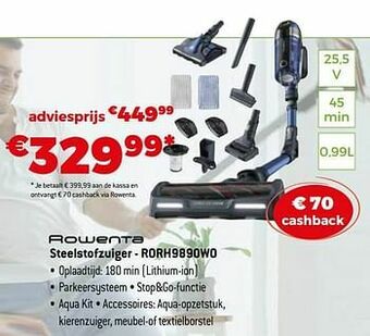 Exellent Rowenta steelstofzuiger - rorh9890wo aanbieding