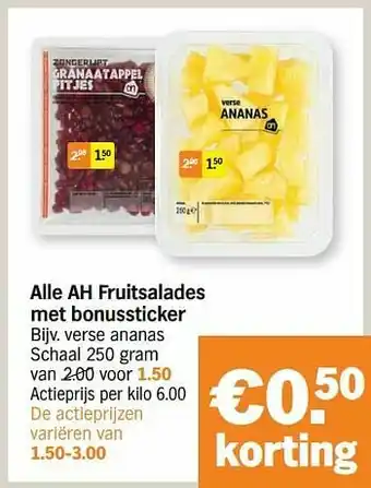 Albert Heijn Verse ananas aanbieding
