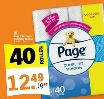 Albert Heijn Page toiletpapier compleet schoon aanbieding