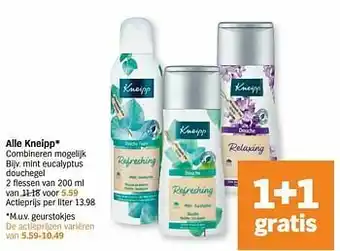 Albert Heijn Mint eucalyptus douchegel aanbieding