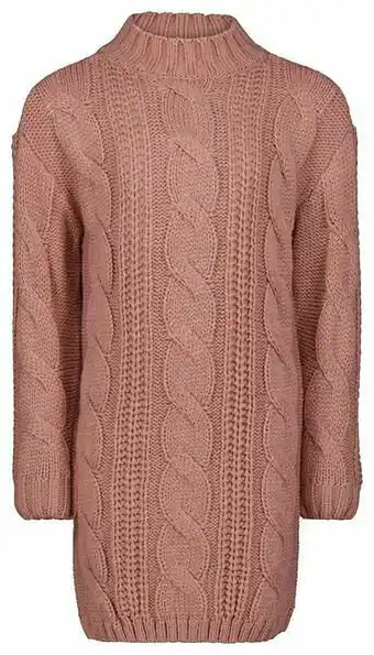 HEMA HEMA Kinderjurk Gebreid Kabels Roze (roze) aanbieding