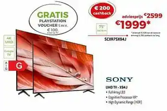 Exellent Sony uhd tv scxr75x94j aanbieding