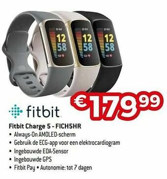 Exellent Fitbit charge 5 - fich5hr aanbieding