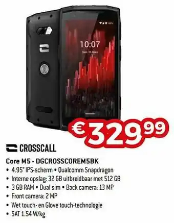 Exellent Crosscall core m5 - dgcrosscorem5bk aanbieding