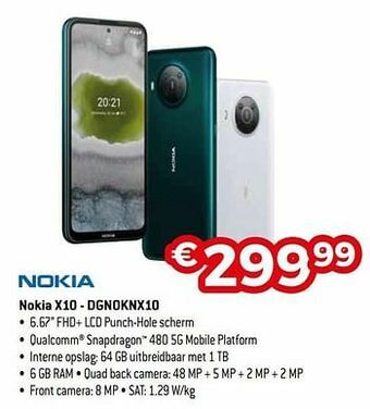 Exellent Nokia x10 - dgnoknx10 aanbieding