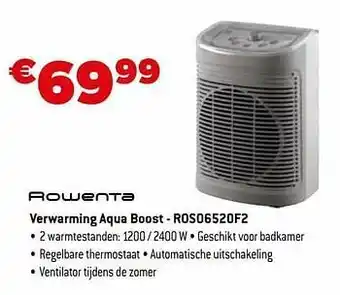 Rowenta verwarming aqua boost - roso6520f2