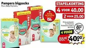 Kruidvat Pampers bigpacks premium protection maat 2 aanbieding