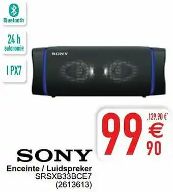 Cora Sony enceinte - luidspreker srsxb33bce7 aanbieding