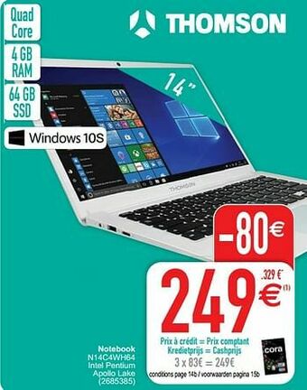 Cora Thomson notebook n14c4wh64 aanbieding