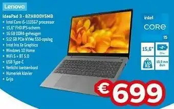 Lenovo ideapad 3 - 82h800v5mb