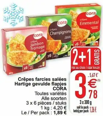 Cora Crêpes farcies salées hartige gevulde flapjes cora aanbieding