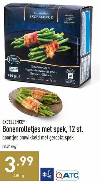 ALDI Bonenrolletjes met spek aanbieding
