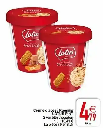 Cora Crème glacée - roomijs lotus pint aanbieding