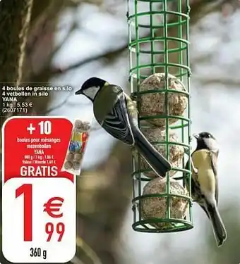 Cora 4 boules de graisse en silo 4 vetbollen in silo yana aanbieding