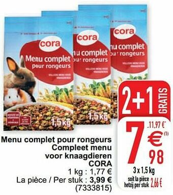 Cora Menu complet pour rongeurs compleet menu voor knaagdieren cora aanbieding
