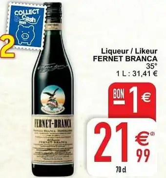 Cora Liqueur - likeur fernet branca aanbieding