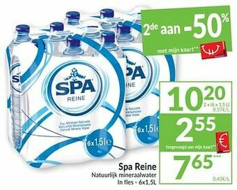 Intermarché Spa reine natuurlijk mineraalwater aanbieding