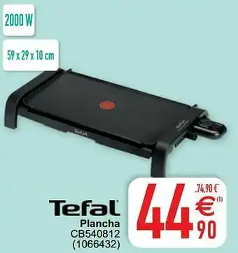 Cora Tefal plancha cb540812 aanbieding