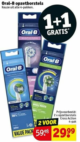 Kruidvat Opzetborstels cross action aanbieding